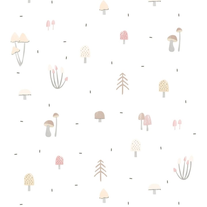 Papel pintado de setas y champiñones infantil - Magic Mushrooms 128855