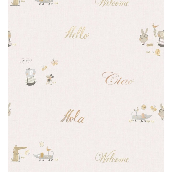 Papel pintado de de letras y animalitos - Mildred 128859