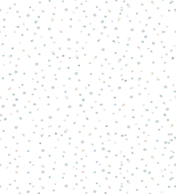 Papel pintado de lunares difuminados infantiles - Paint Drops 128862