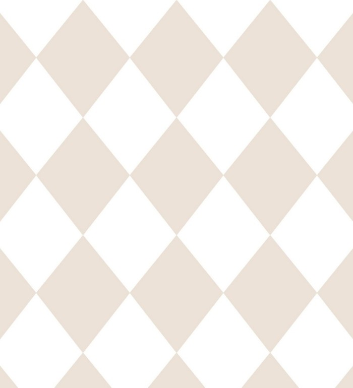 Papel pintado de rombos beige y blanco - Sochi 128866