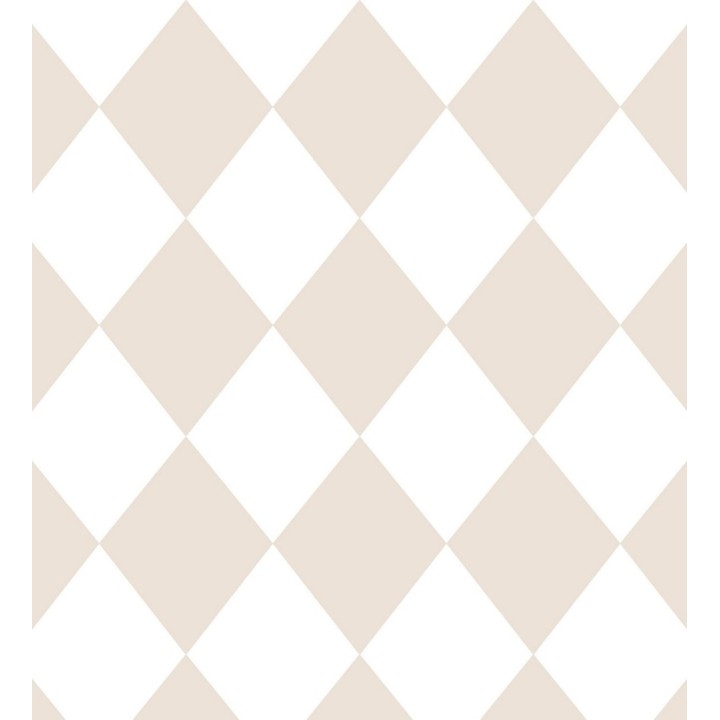 Papel pintado de rombos beige y blanco - Sochi 128866