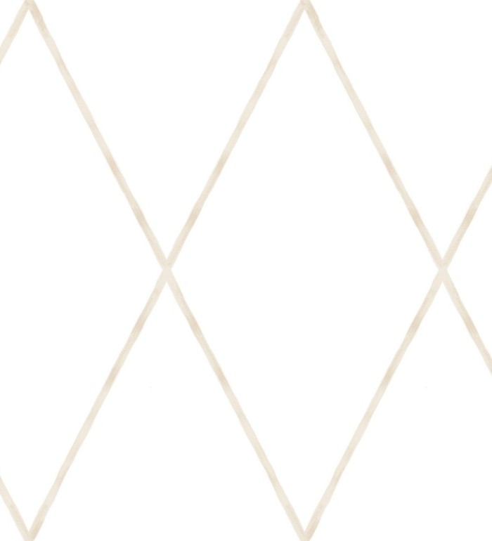 Papel pintado rombos grandes color beige - Rommel 128869
