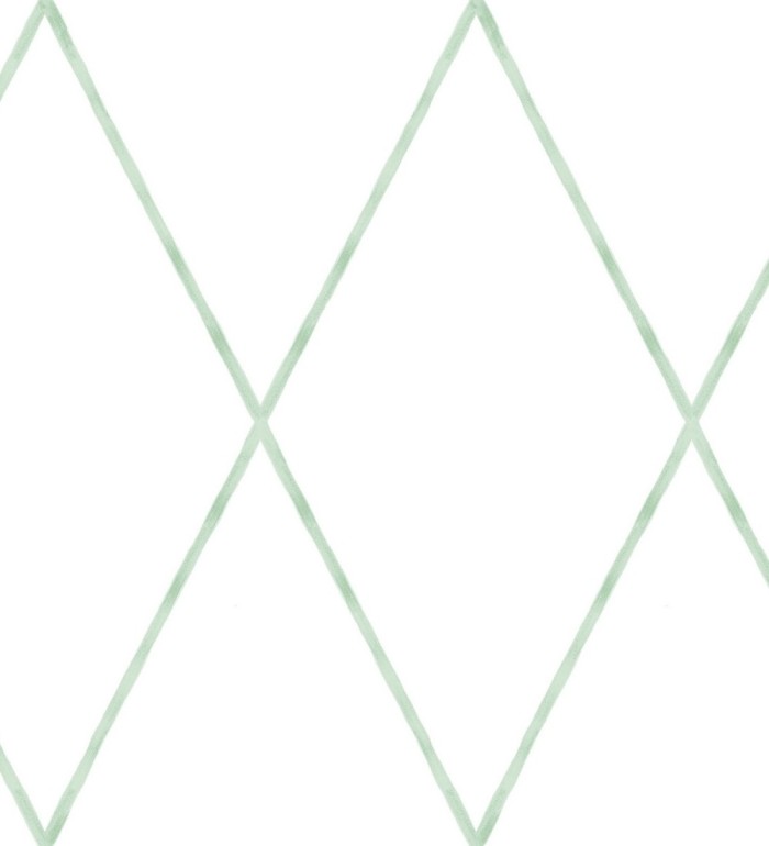 Papel pintado rombos grandes color verde - Rommel 128870