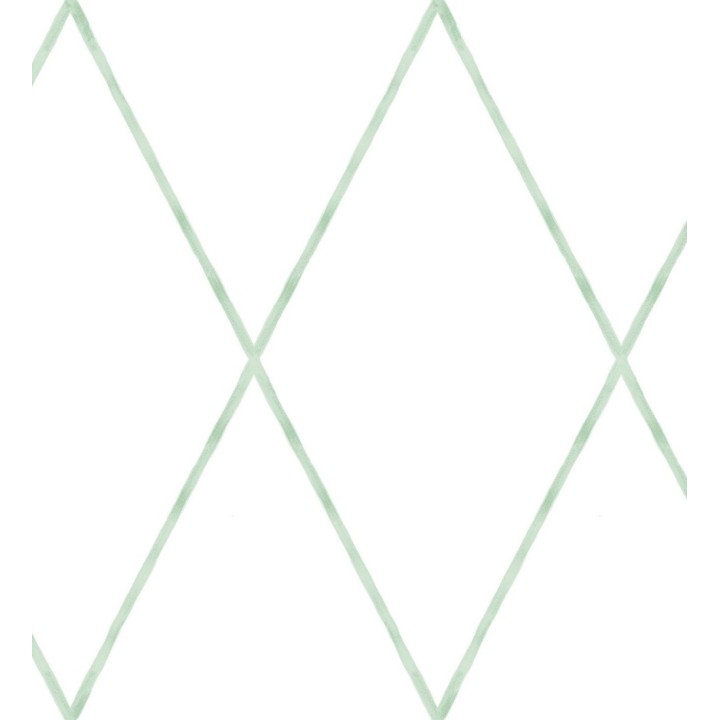 Papel pintado rombos grandes color verde - Rommel 128870
