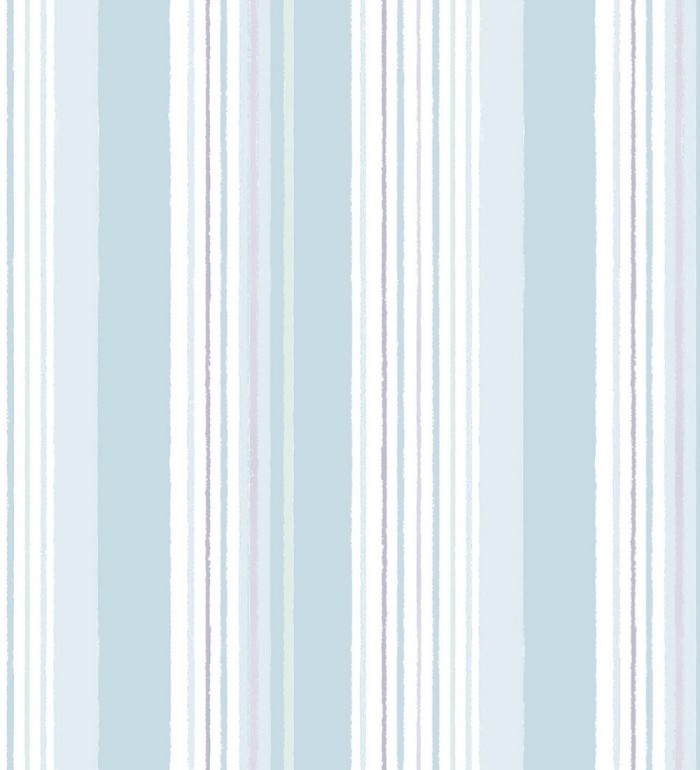 Papel pintado multirayas color celeste - Emmett Stripes 128871