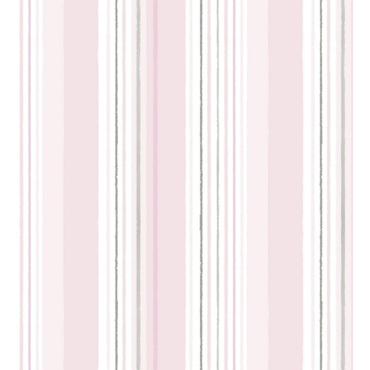 Papel pintado multirayas color rosa - Emmett Stripes 128872