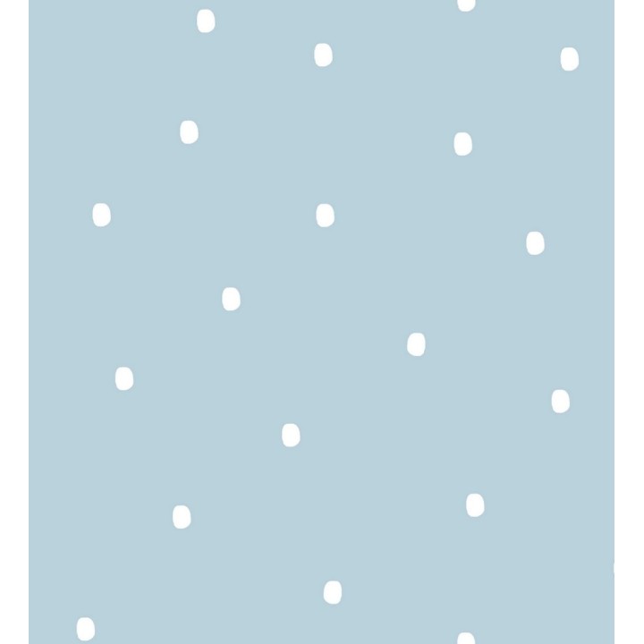Papel pintado de puntitos blanco fondo celeste - Letzy Dots 128876