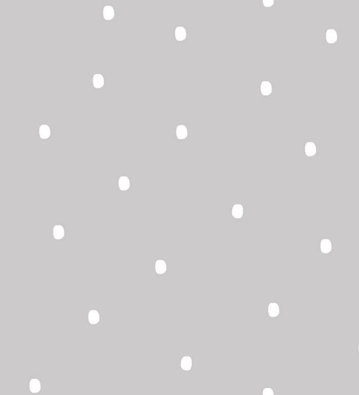Papel pintado de puntitos blanco fondo gris - Letzy Dots 128877