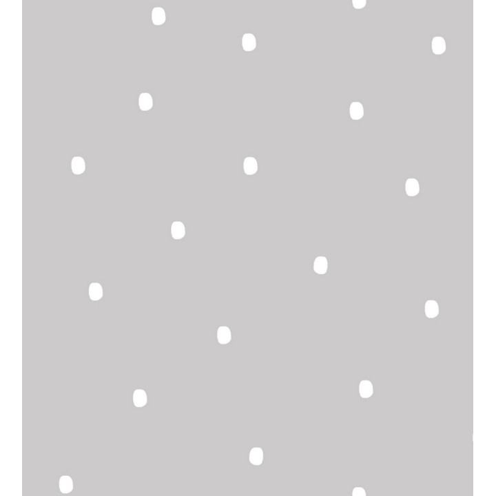 Papel pintado de puntitos blanco fondo gris - Letzy Dots 128877