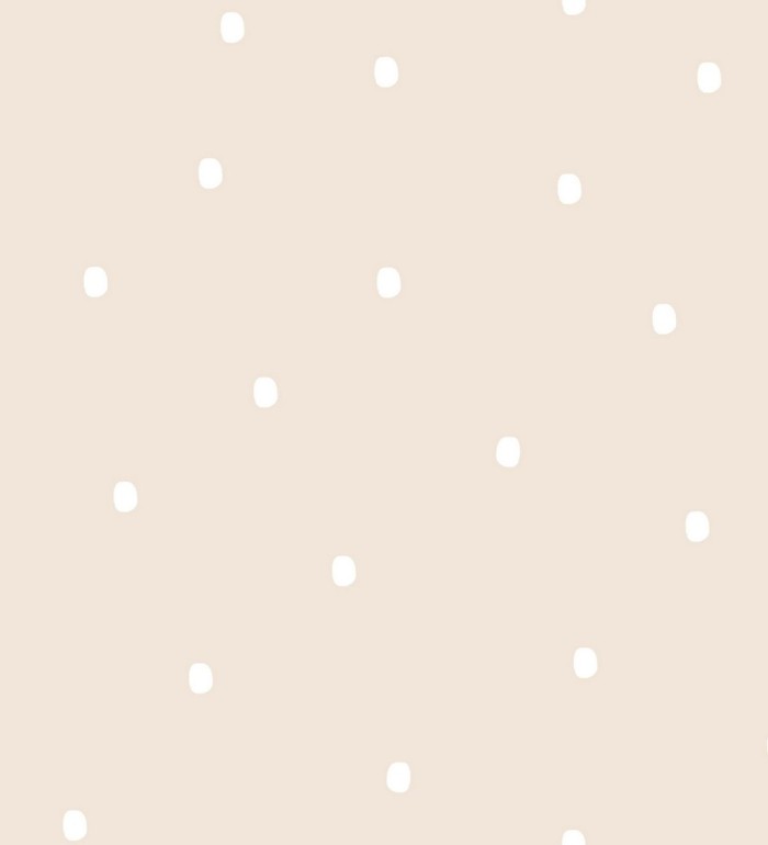 Papel pintado de puntitos blanco fondo beige - Letzy Dots 128878