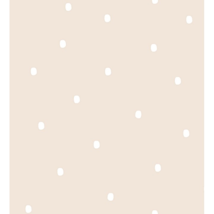 Papel pintado de puntitos blanco fondo beige - Letzy Dots 128878
